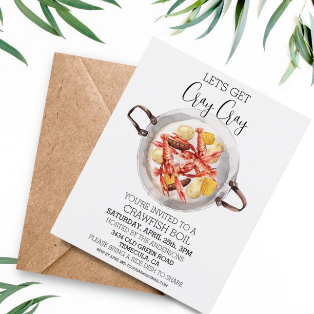 Get Cray Cray Crawfish Boil Seafood  Invitation  (Creator Uploaded)