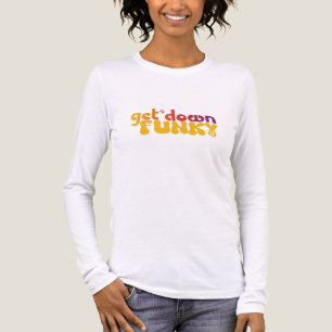 GET DOWN FUNKY RETRO SEVENTIES MUSIC DISCO Tri-Blend SHIRT