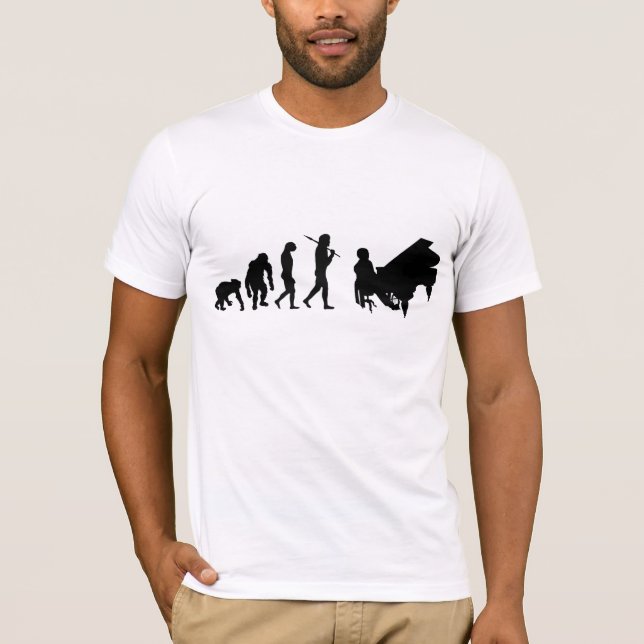 Get down like Beethoven Piano evolution Musician T-Shirt (Front)