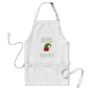Get Down With Your Bad Elf Christmas Elf Standard Apron