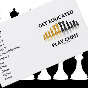 Get Educated Play Chess (Reflective Chess Set) Business Card