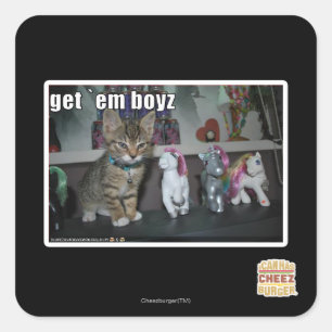 Get em boyz square sticker