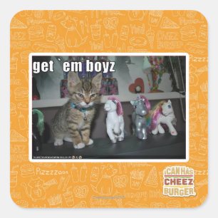 Get em boyz square sticker