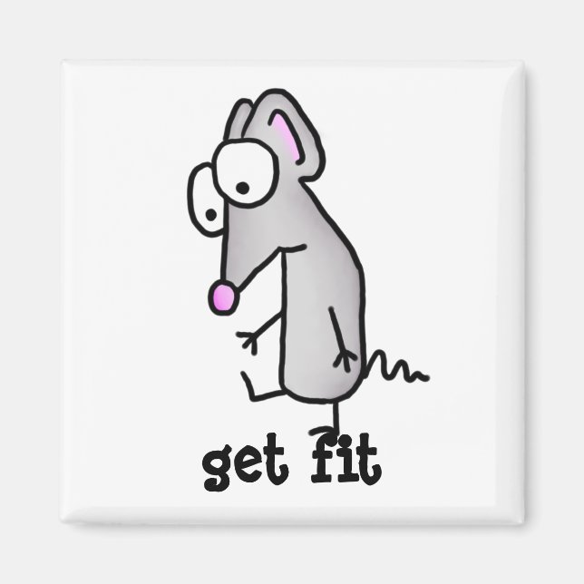 Get Fit Mouse Magnet (Front)