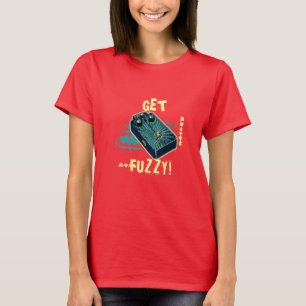 Get Fuzzy! Fuzz Guitar Pedal Blue Aqua Psychedelic T-Shirt