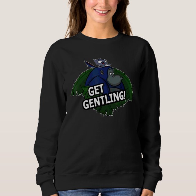 Get Gentling  Gorilla And Cat Design Sweatshirt (Front)
