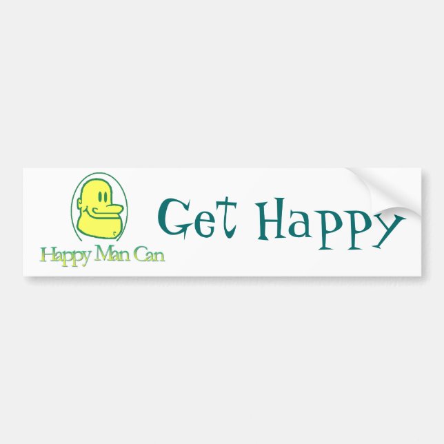 Get Happy Bumper Sticker (Front)