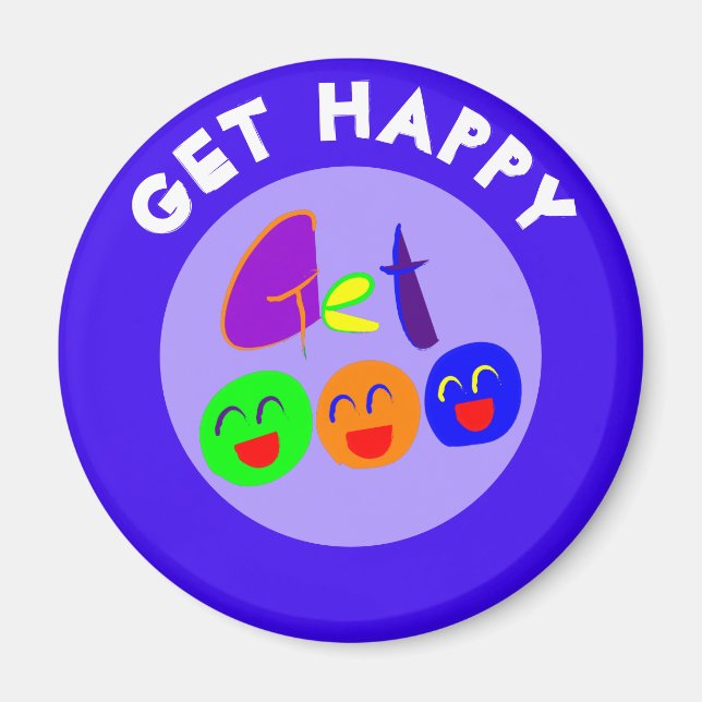 GET HAPPY MAGNET (Front)