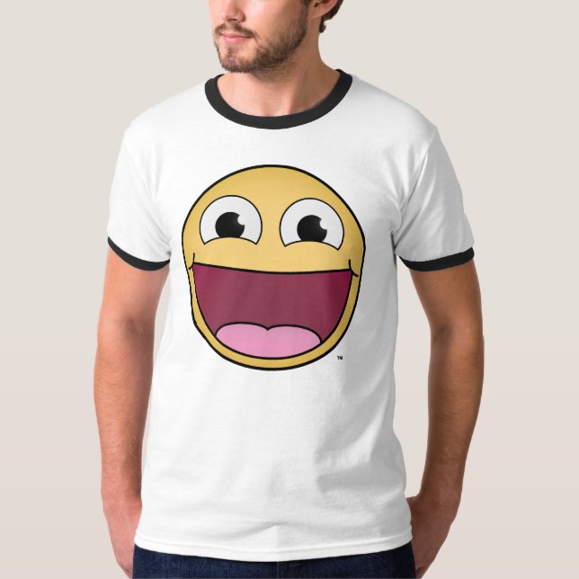 Get Happy! Men's Ringer T-Shirt (Front)
