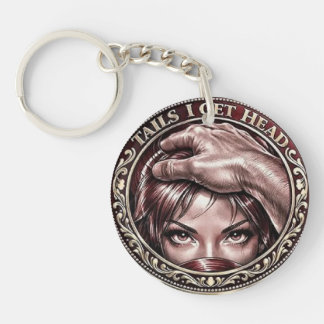 Get Head Commemorative Coin Funny Heads Key Ring
