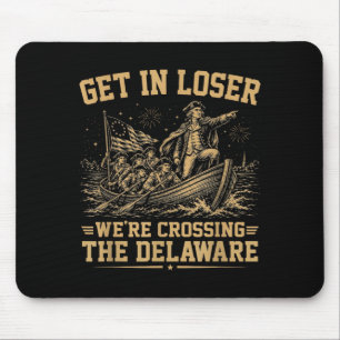 Get In Crossing The Delaware 4th July Vintage 4 Mouse Pad