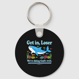 Get in doing god's will whale shark jesus bible key ring