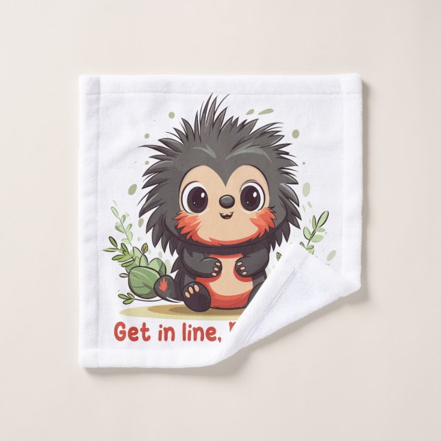 Get in line, Porcupine Wash Cloth (Wash Cloth)
