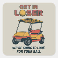 Get In Loser Vintage Funny Golf Cart Golfing Dad
