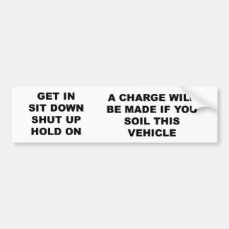 get_in_sit_down bumper sticker
