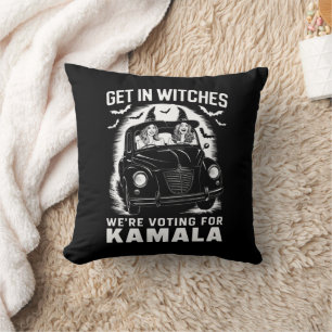 Get in Witches We're Voting for Kamala Halloween Cushion