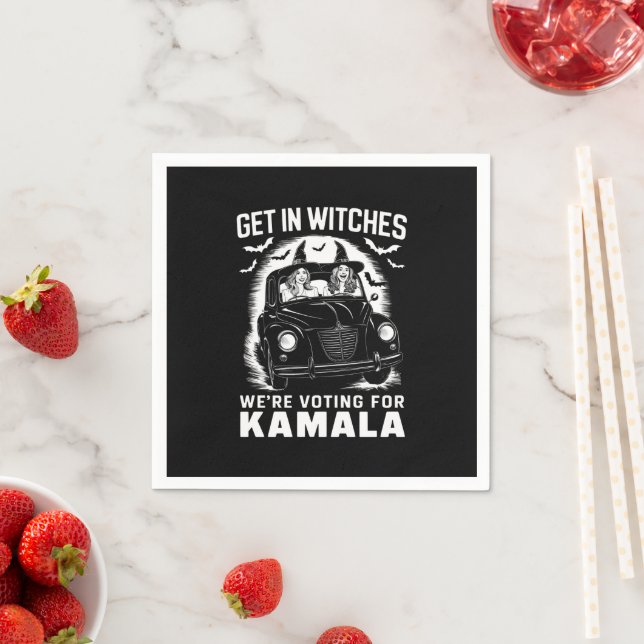 Get in Witches We're Voting for Kamala Halloween  Napkin (Insitu)