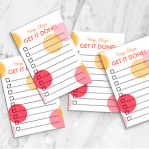 Get It Done Fun Confetti To Do List Custom Name Post-it Notes