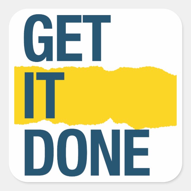 Get it done square sticker (Front)