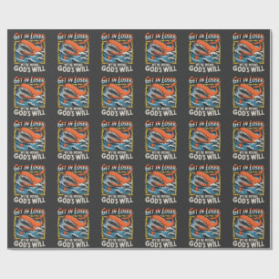 Get it Loser we're Doing God's will Whale Funny Wrapping Paper