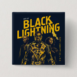 Get Lit - Black Lightning 15 Cm Square Badge