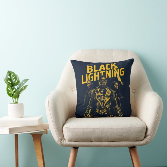 Get Lit - Black Lightning Cushion (Chair)