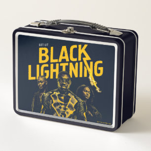 Get Lit - Black Lightning Metal Lunch Box