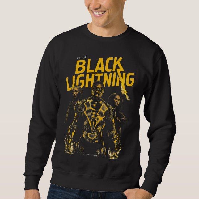 Get Lit - Black Lightning Sweatshirt (Front)