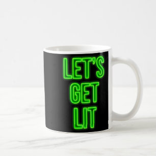 Get Lit Christmas Neon Vintage Retro Outfit Coffee Mug