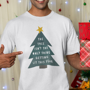 Get Lit Funny Adult Christmas Holiday T-Shirt