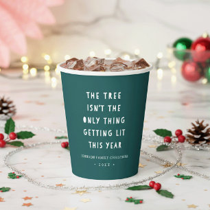 Get Lit   Personalized Christmas Party Paper Cups