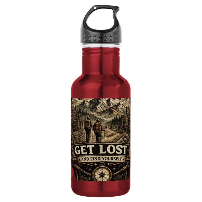  Get Lost And Find Yourself 532 Ml Water Bottle (Front)