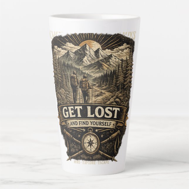 Get Lost And Find Yourself Latte Mug (Front)