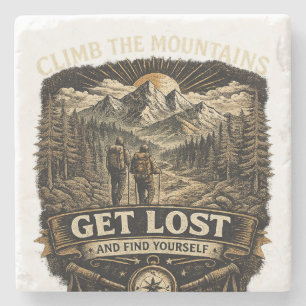 Get Lost And Find Yourself Stone Coaster