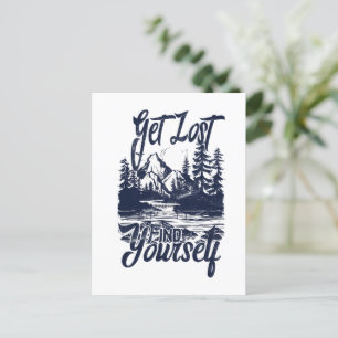Get Lost, Find Yourself – Nature Adventure Postcard