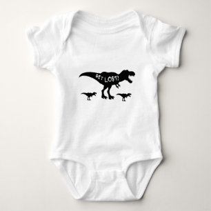 Get lost Funny Dinosaurs black and white Cute wild Baby Bodysuit