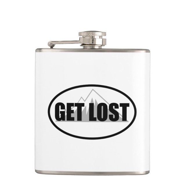 Get Lost Hip Flask (Front)