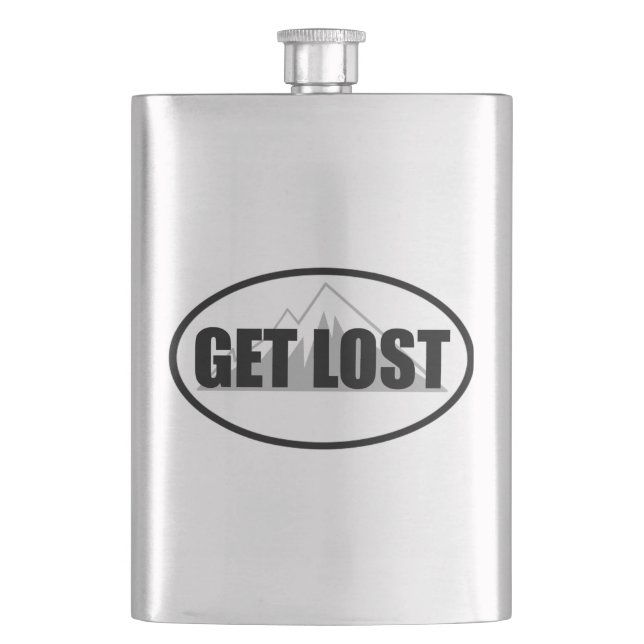 Get Lost Hip Flask (Front)