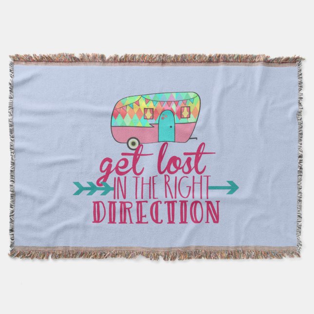 Get Lost In The Right Direction Throw Blanket (Front)