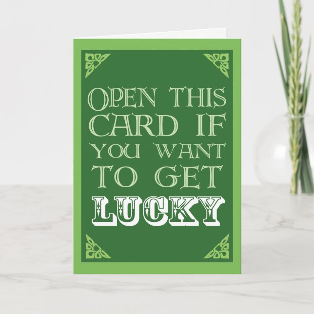 Get Lucky - Funny St. Patrick's Day Card (Front)