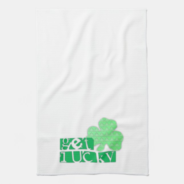 Get Lucky L Clover Shamrocks St Patty K Towel (Vertical)