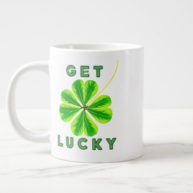 GET LUCKY LARGE COFFEE MUG (Left)