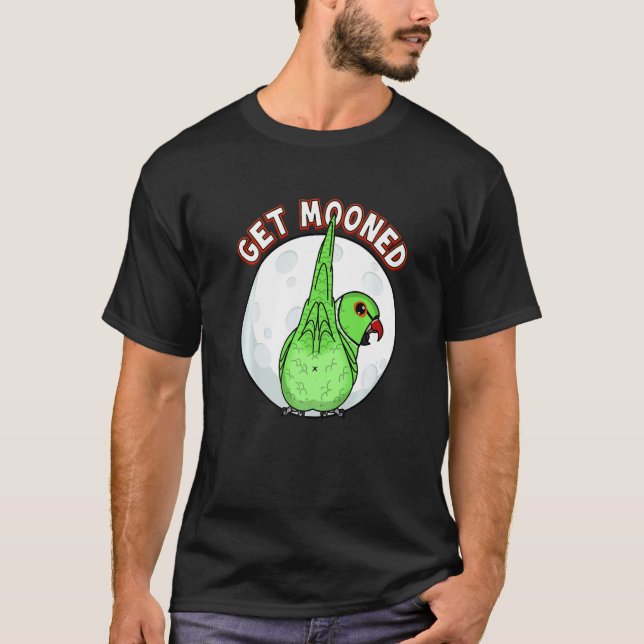 Get Mooned I Parrot Underfluffies I Green Indian R T-Shirt (Front)