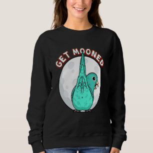 Get Mooned I Parrot Underfluffies I Turquoise Parr Sweatshirt