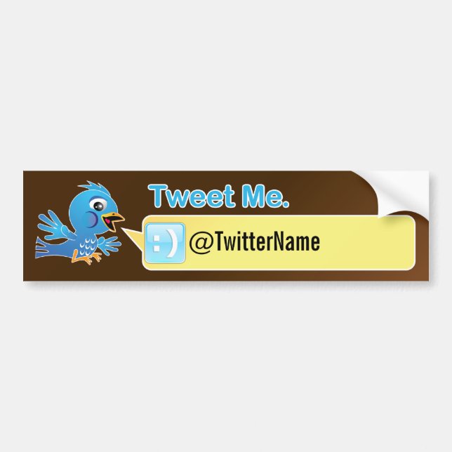 Get more followers. Customisable Twitter Bumper Sticker (Front)