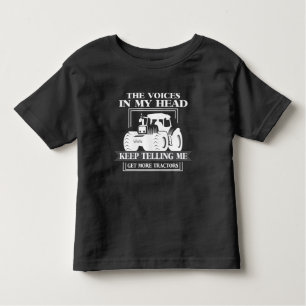 Get More Tractor addicted Farmer Funny Farming Toddler T-Shirt