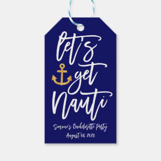 Get Nauti | Nautical Bachelorette Party Gift Tags