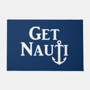 "GET NAUTI" - NAUTICAL DOORMAT