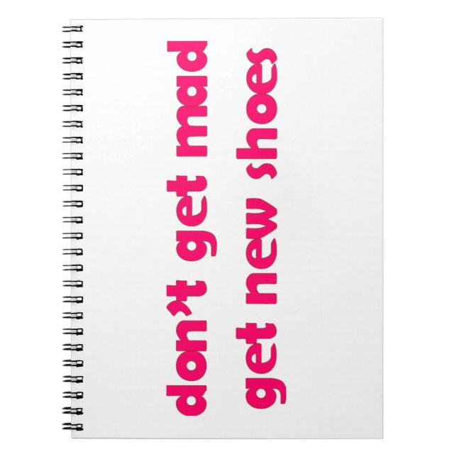 Get New Shoes Spiral Notebook (Front)