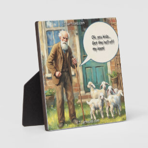Get Off My Lawn – Goat Edition Plaque